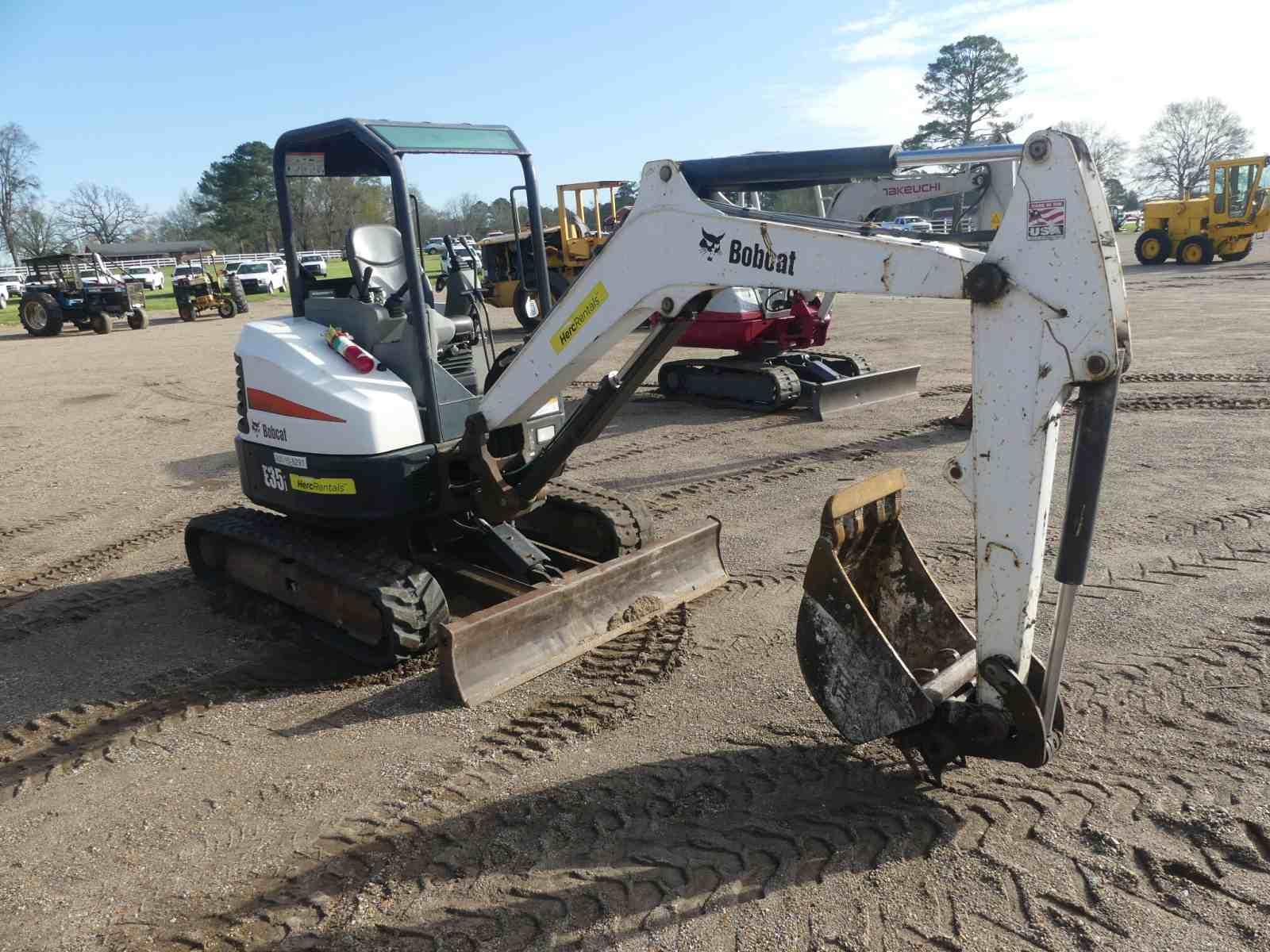 2017 Bobcat E35i Mini Excavator, s/n AUYM14517: Canopy, Rubber Tracks, Blad
