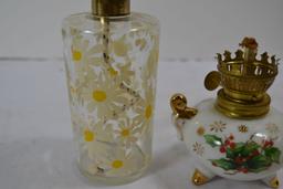 Vintage 1970s Mini Oil Lamp and Mini Lefton No. 1405 Oil Lamp; Note lot number in photo should be 14