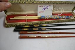 3 Pair Vintage Chopsticks