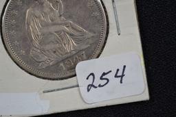 1847-O Seated Liberty Half Dollar; VF/XF