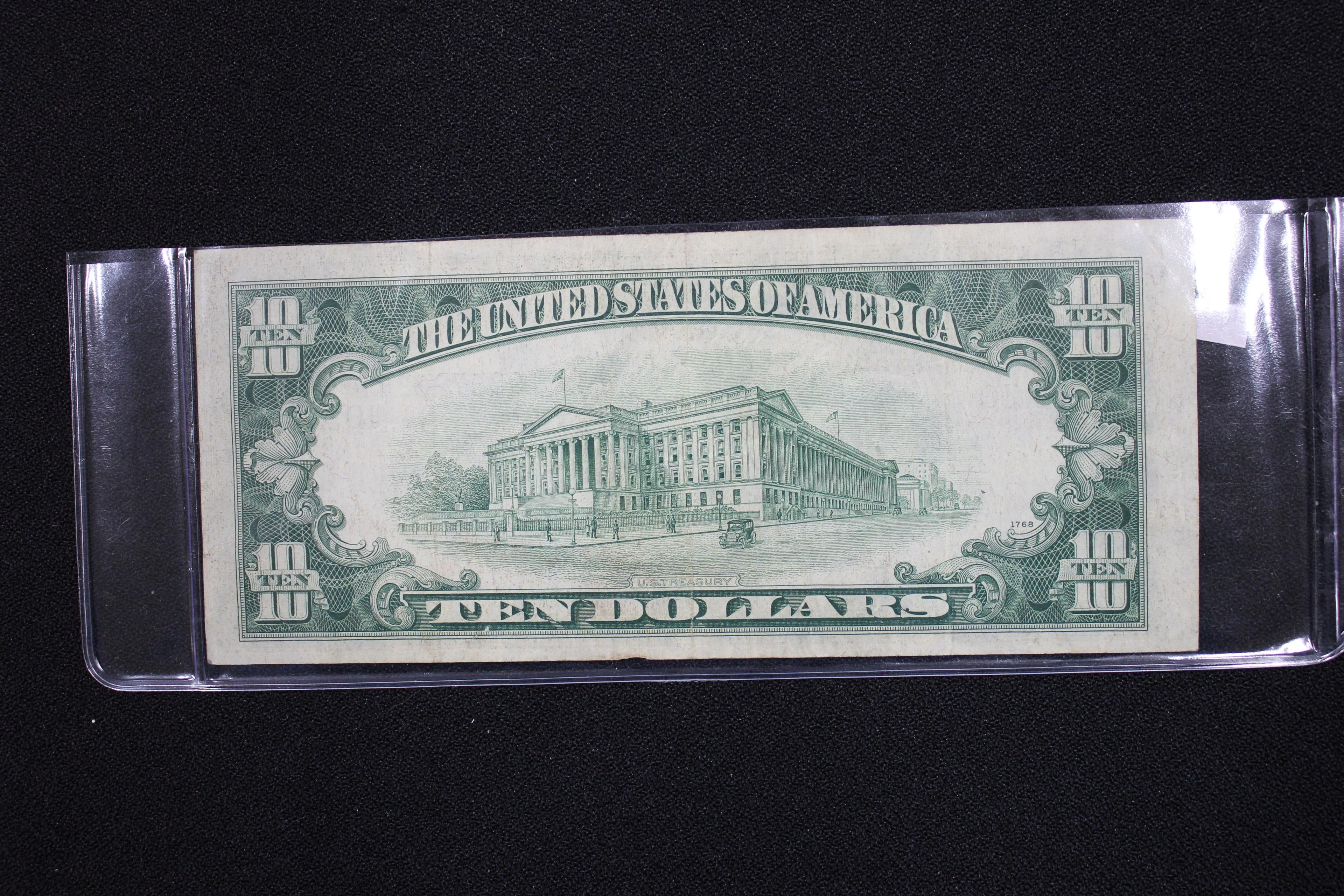 1950-C Ten Dollar Bill; VF