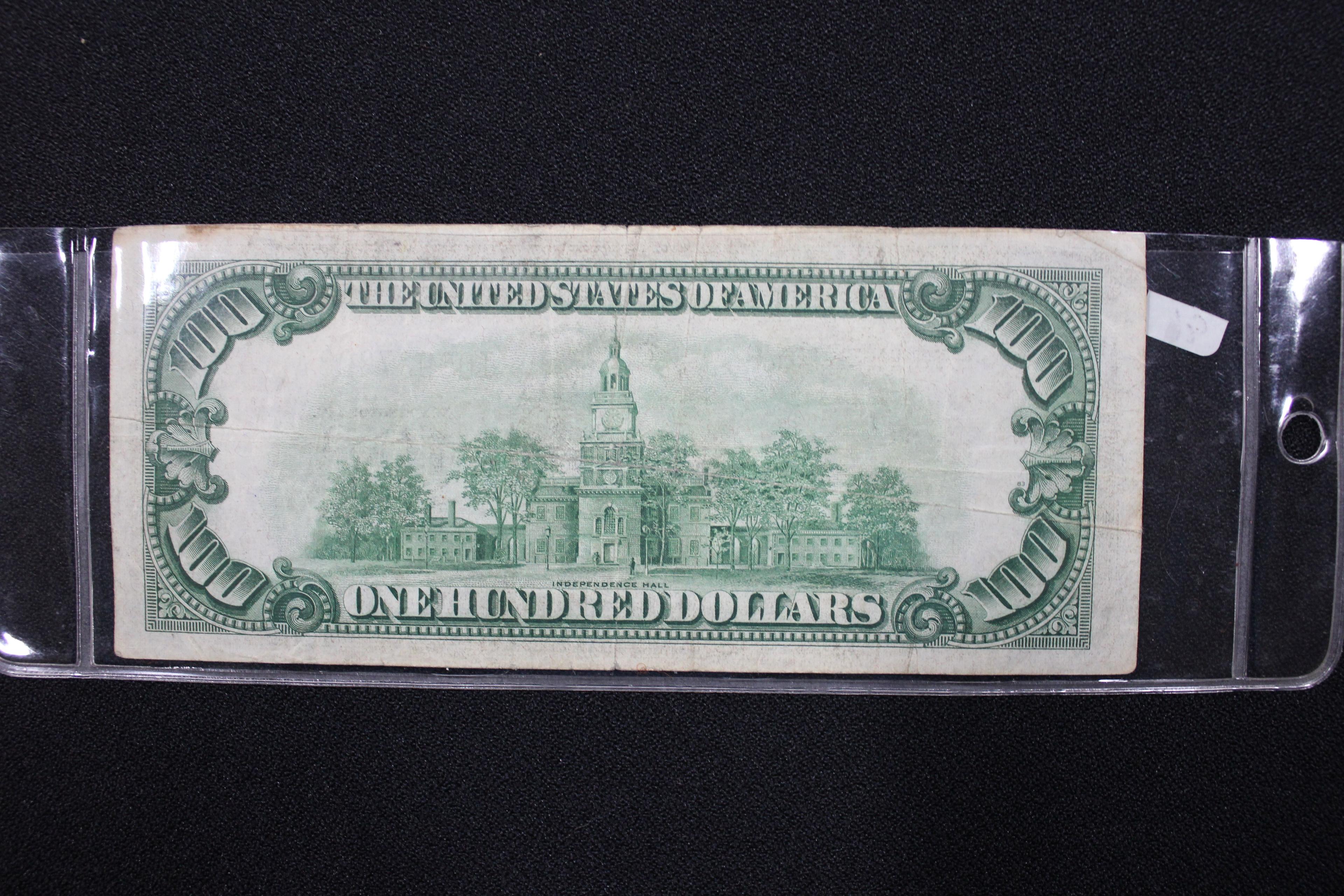 1934-B One Hundred Dollar Bill; VF