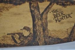 2005 Wood Burnt "The Den Hunter" Hide Stretcher