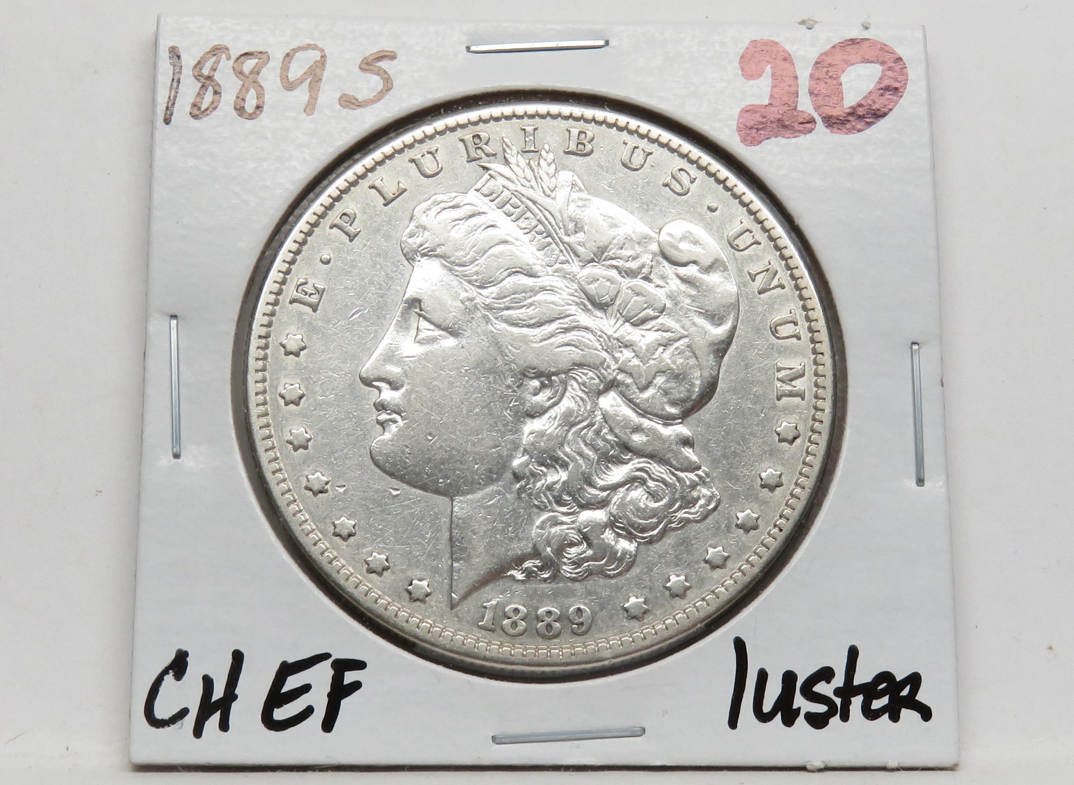 Morgan $ 1889S CH EF luster