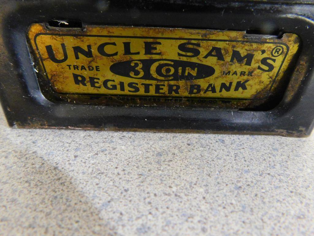 Uncle Same 3 Coin Bank Register.