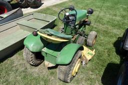 John Deere 112 Garden Tractor, Hydraulic Lift, Mower Deck And Snowblower, Wheel Weights