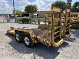 1974 14ft Tandem Axle Pintle Hitch Trailer W/t