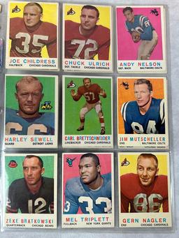 (41) 1959 Topps Football Cards