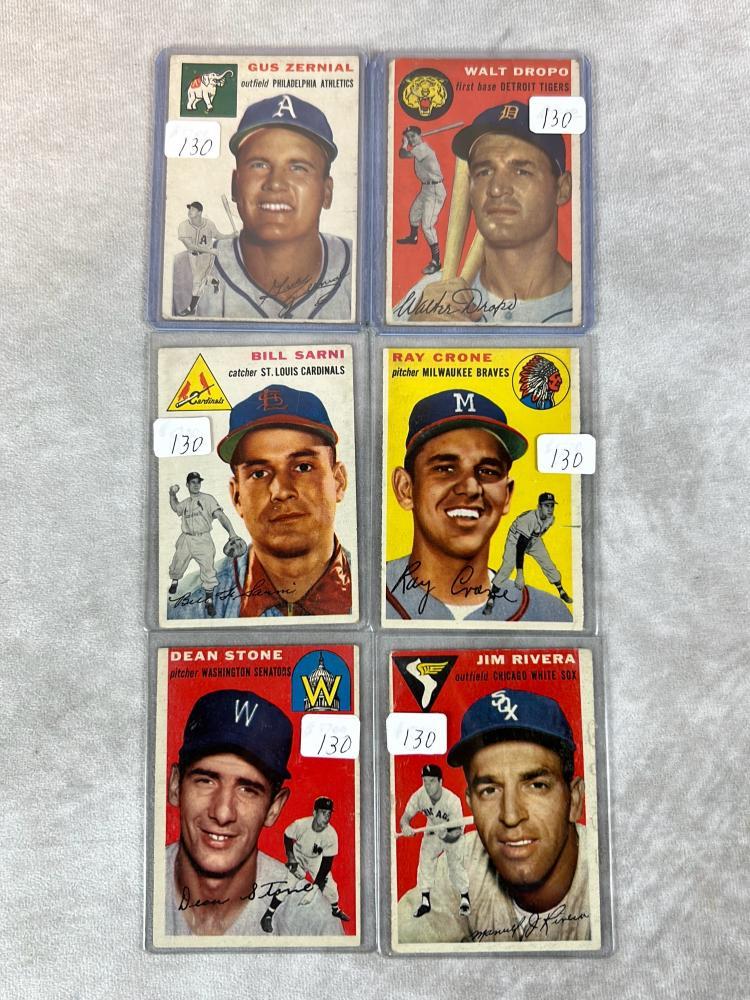 (12) 1954 Topps Baseball