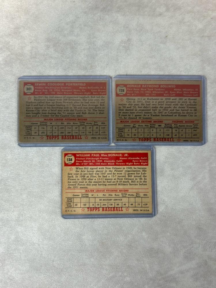 (6) 1952 Topps Baseball - Nice Cards from Classic Set!