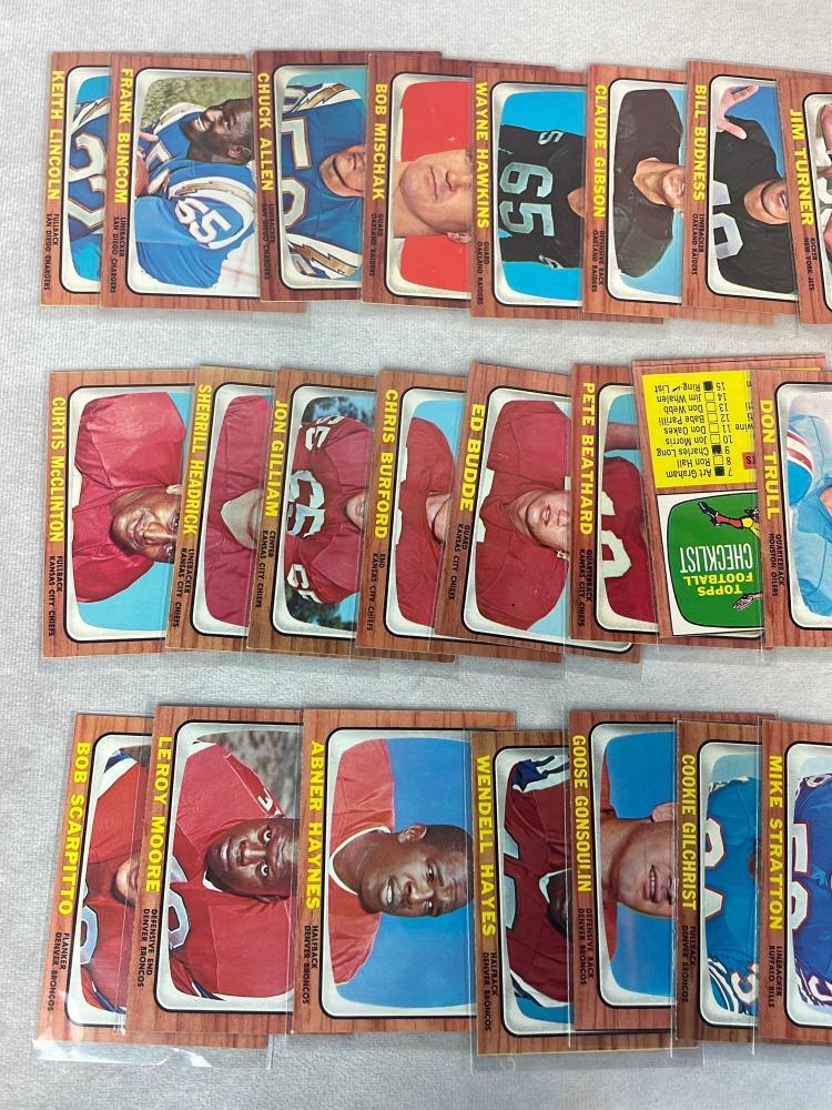 Clean Lot of 51 Different 1966 Topps Football Cards