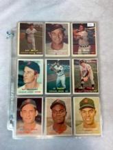 1957-58 Topps 25 Card Cleveland Indians Baseball Lot