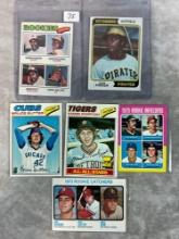 (6) 1970's Baseball Rookies with Hall of Famers