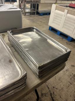 Group Of Full Size Stainless Inserts And Lids