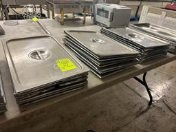 Group Of Full Size Stainless Inserts And Lids