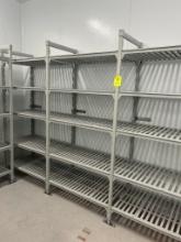 3 Section Run Of Cambro Poly Storage Racks