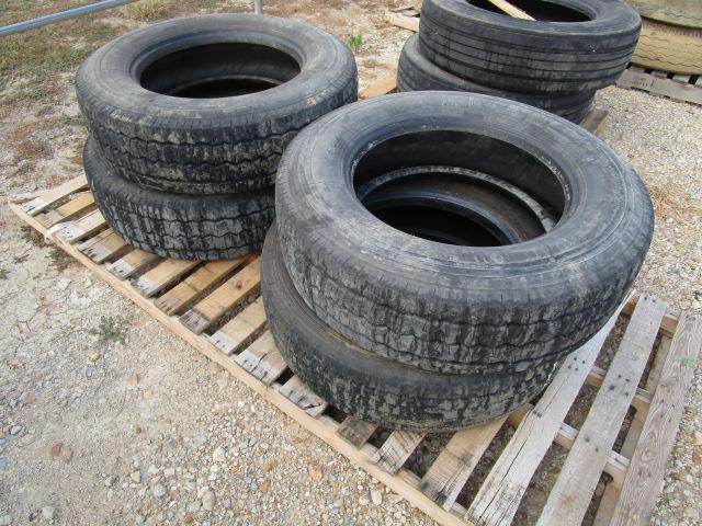 (4) 275/70R22.5 Tires