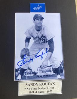 Hal of Fame Pitchers Whitey Ford and Sandy Koufax Signed 8” x 10” Photos These items are signed but
