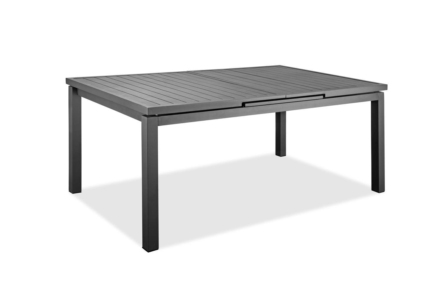 Whiteline Alum Indoor Outdoor Extendable Dining Table In Grey DT1567-GRY