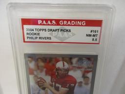 Philip Rivers 2004 Topps Draft Picks ROOKIE #161 graded PAAS NM-MT 8.5