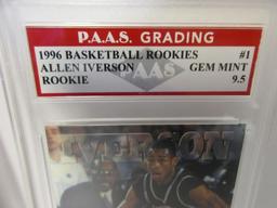 Allen Iverson Georgetown 1996 Basketball Rookies ROOKIE #1 graded PAAS Gem Mint 9.5