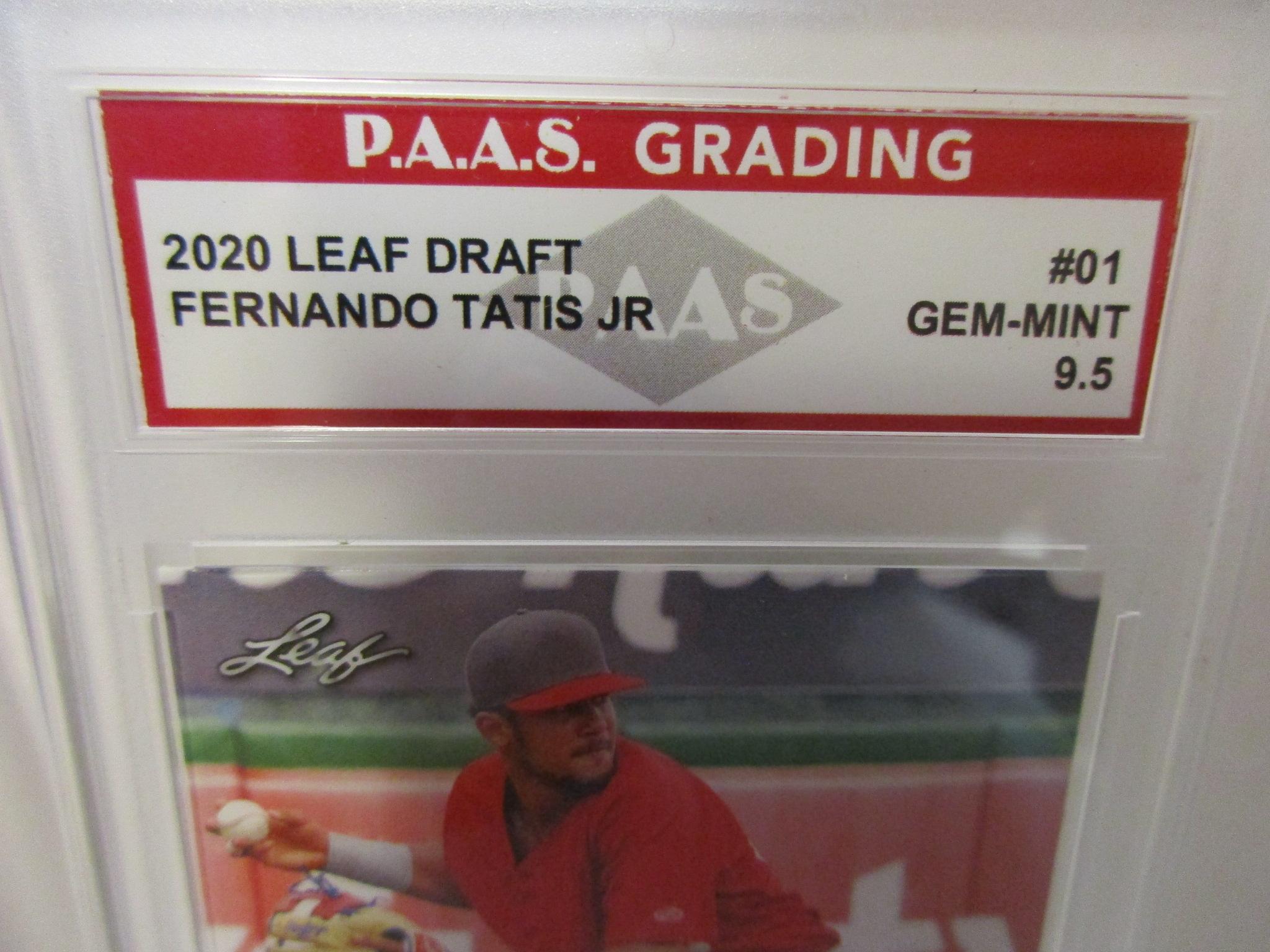 Fernando Tatis Jr  2020 Leaf Draft #01 graded PAAS Gem Mint 9.5