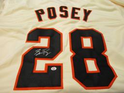 Buster Posey of the San Francisco Giants signed autographed baseball jersey PAAS COA 609