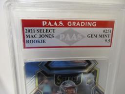 Mac Jones Patriots 2021 Select ROOKIE #251 graded PAAS Gem Mint 9.5