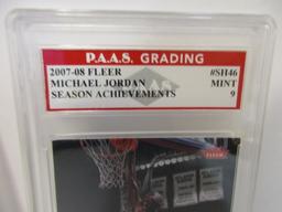 Michael Jordan Bulls 2007-08 Fleer Season Achievements #SH46 graded PAAS Mint 9