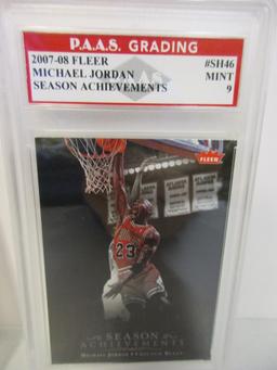Michael Jordan Bulls 2007-08 Fleer Season Achievements #SH46 graded PAAS Mint 9
