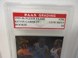 Kevin Garnett Timberwolves 1995-96 Fleer Flair ROOKIE #206 graded PAAS Gem Mint 10
