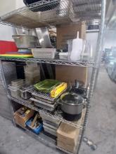Contents of Metro Rack (NO RACK) - Restaurant Equipment Utensils & Supplies