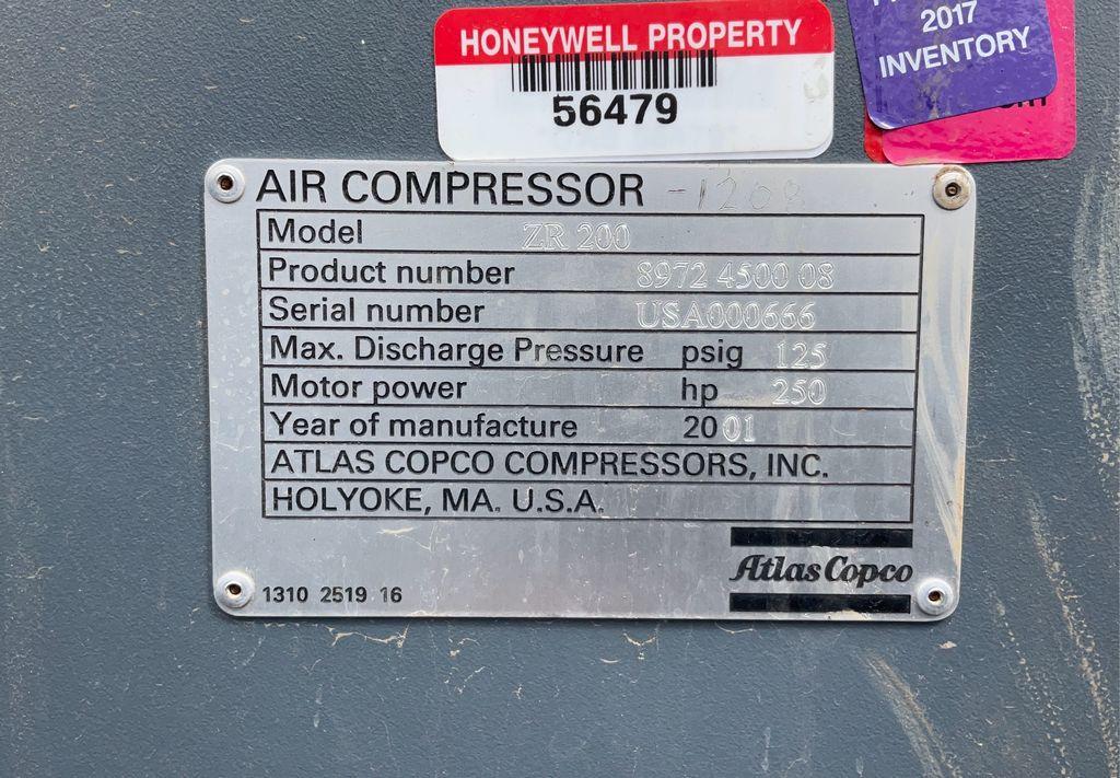 2001 Atlas Copco ZR200 Air Compressor