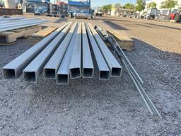 PALLET OF 2IN X 2IN SQUARE TUBING AND ALL-THREAD