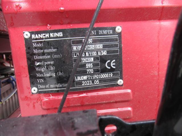 2023 RANCH KING QL150 3-WHEEL ELECTRIC MINI DUMPER CART (UNUSED)