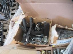 ASSORTED HEAVY DUTY BOLTS, NUTS, WASHERS, BRACKETS, NAILS, FITTINGS, SCREWS, & OTHER HARDWARE