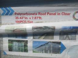 (100) 2024 SIMPLE SPACE 35.5'' X 95 1/4'' CLEAR POLYCARBONATE ROOF PANELS (UNUSED)