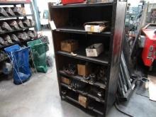 METAL SHELF W/ ASSORTED CONNECTING ROD CORES