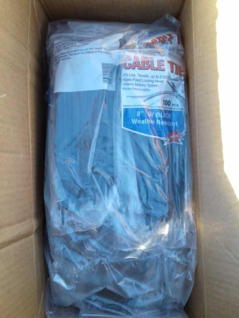 (3) Cases of 8" Cable Ties
