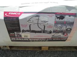 Unused Fimco 25 Gallon ATV Sprayer