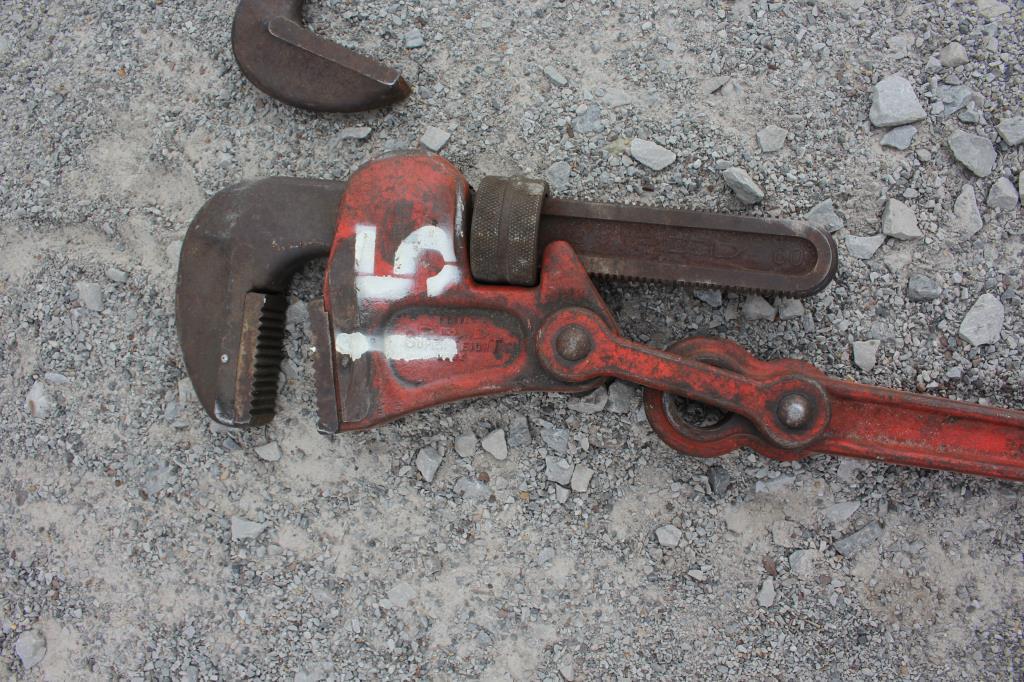 Lot of (2) Rigid Compound Pipe Wrenches