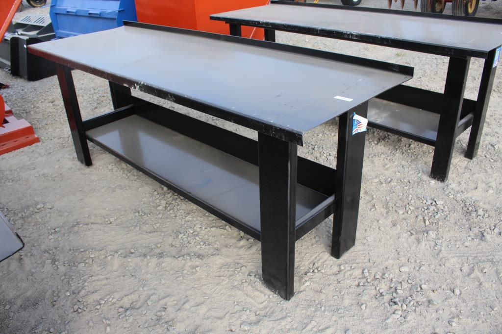 29.5" x 90" Steel Work Bench w/ Shelf