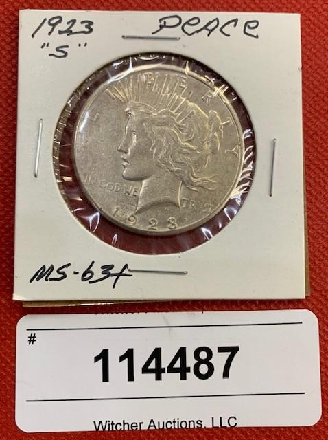 1923 "S" Peace Dollar (MS-63+)
