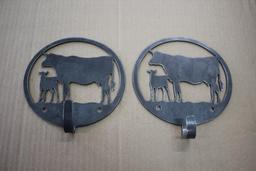 (2) Cow / Calf Metal Hooks