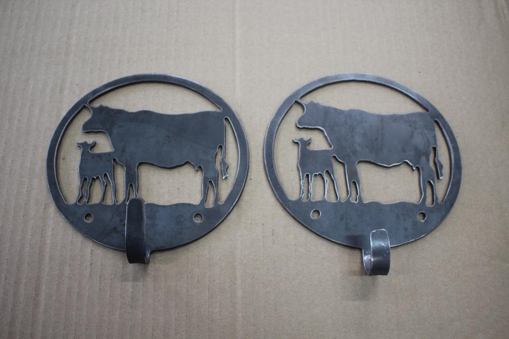 (2) Cow / Calf Metal Hooks