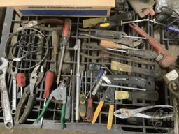 PALLET OF, HAND TOOLS, VICE, THERMAL MASK, MACK TRUCK MOLDING,