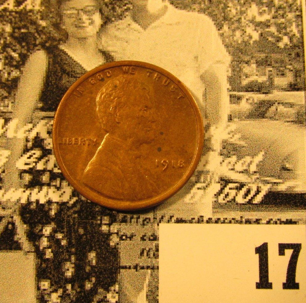 1918 P Lincoln Cent, Brown Uncirculated.