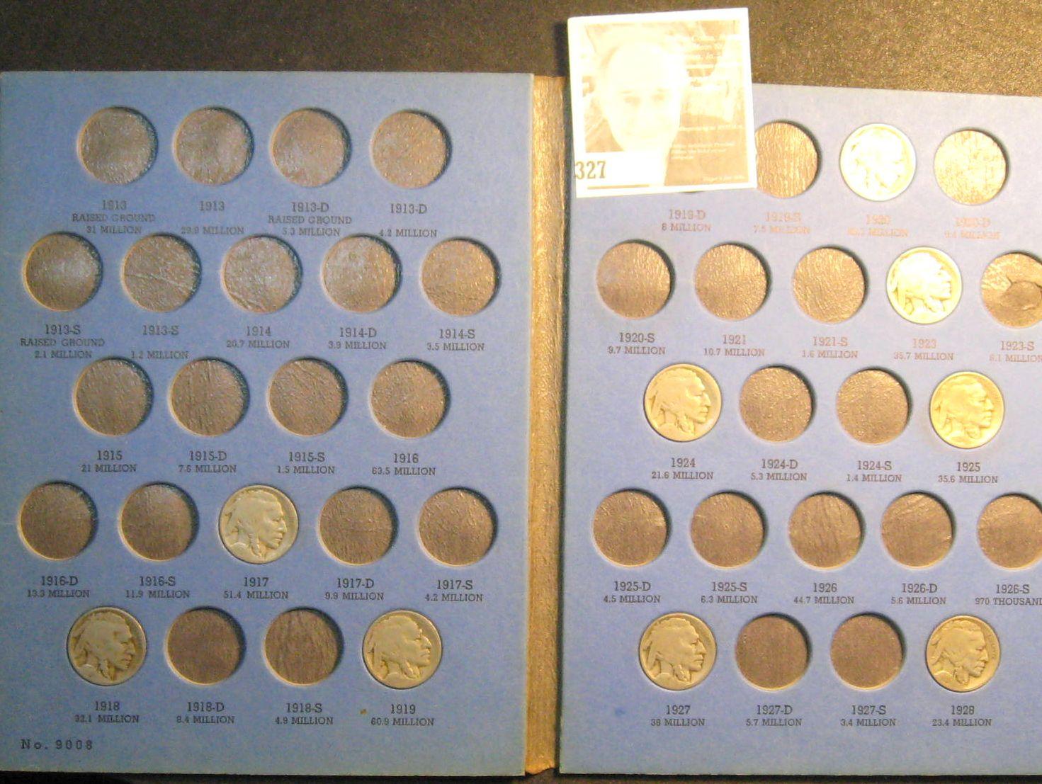 Partial Set Buffalo Nickels 1917-1938D (25) Coins & (2) Partial Jefferson Nickel Sets 1938-1961 (35)