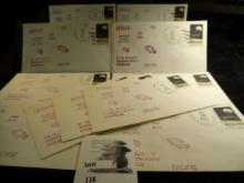 (10) Stamped and Postmarked Apollo 11 Manned Lunar Landing U.S. Navy Recovery Pacific 1969 covers. A