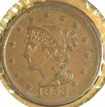 1853 U.S. Large Cent. Extra Fine.